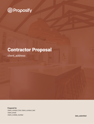 Contractor Proposal Template