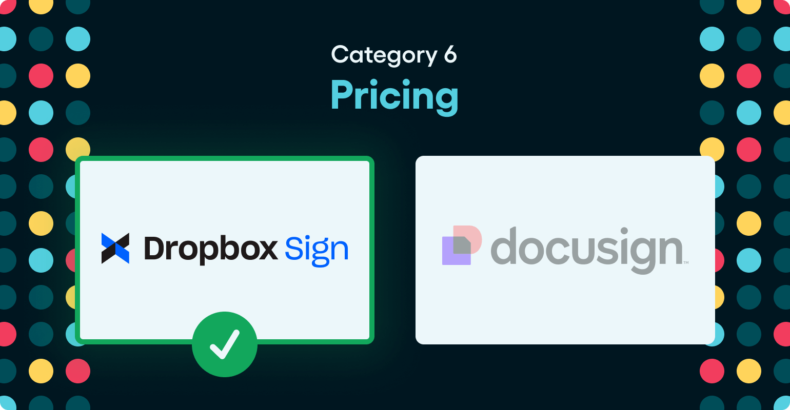 DocuSign vs Dropbox Sign - Pricing
