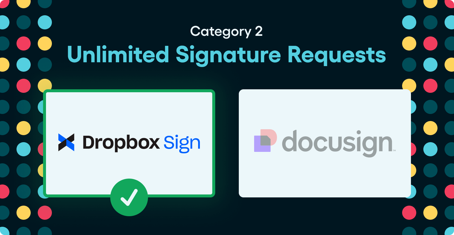 DocuSign vs Dropbox Sign - Unlimited Signature Requests