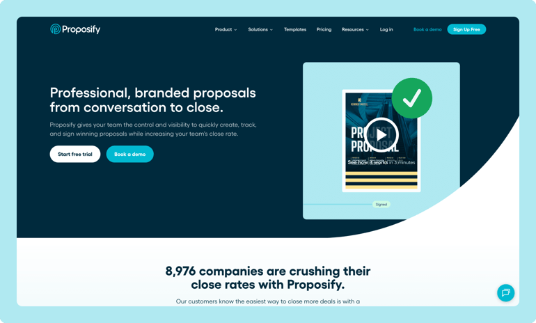 Homepage - Proposify