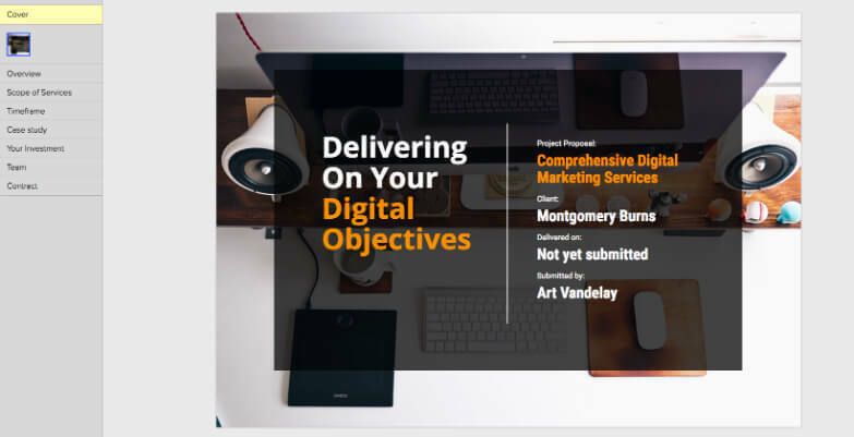 introduction page for digital marketing proposal template