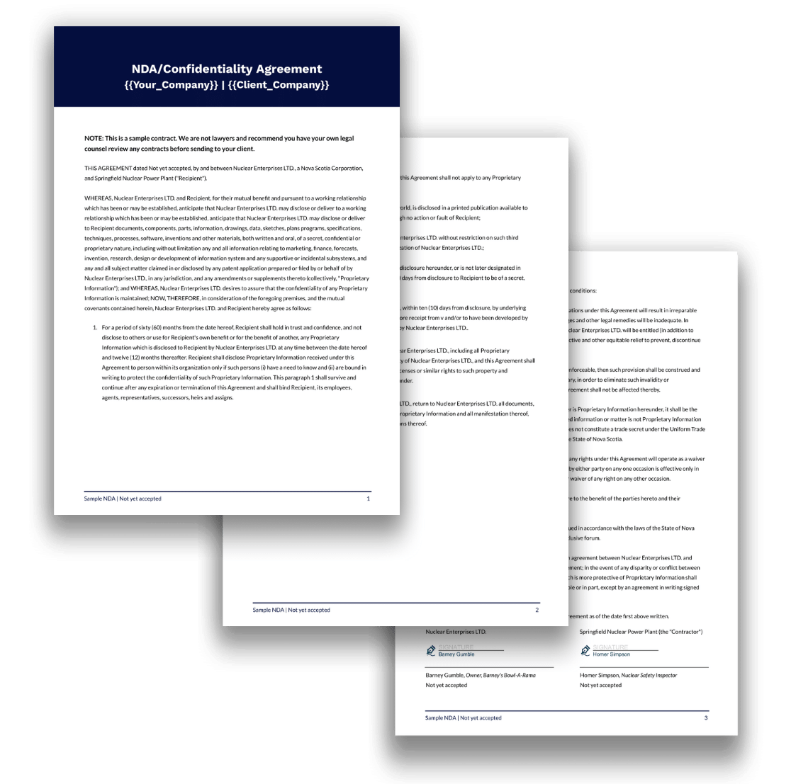 Free NDA Contract Template