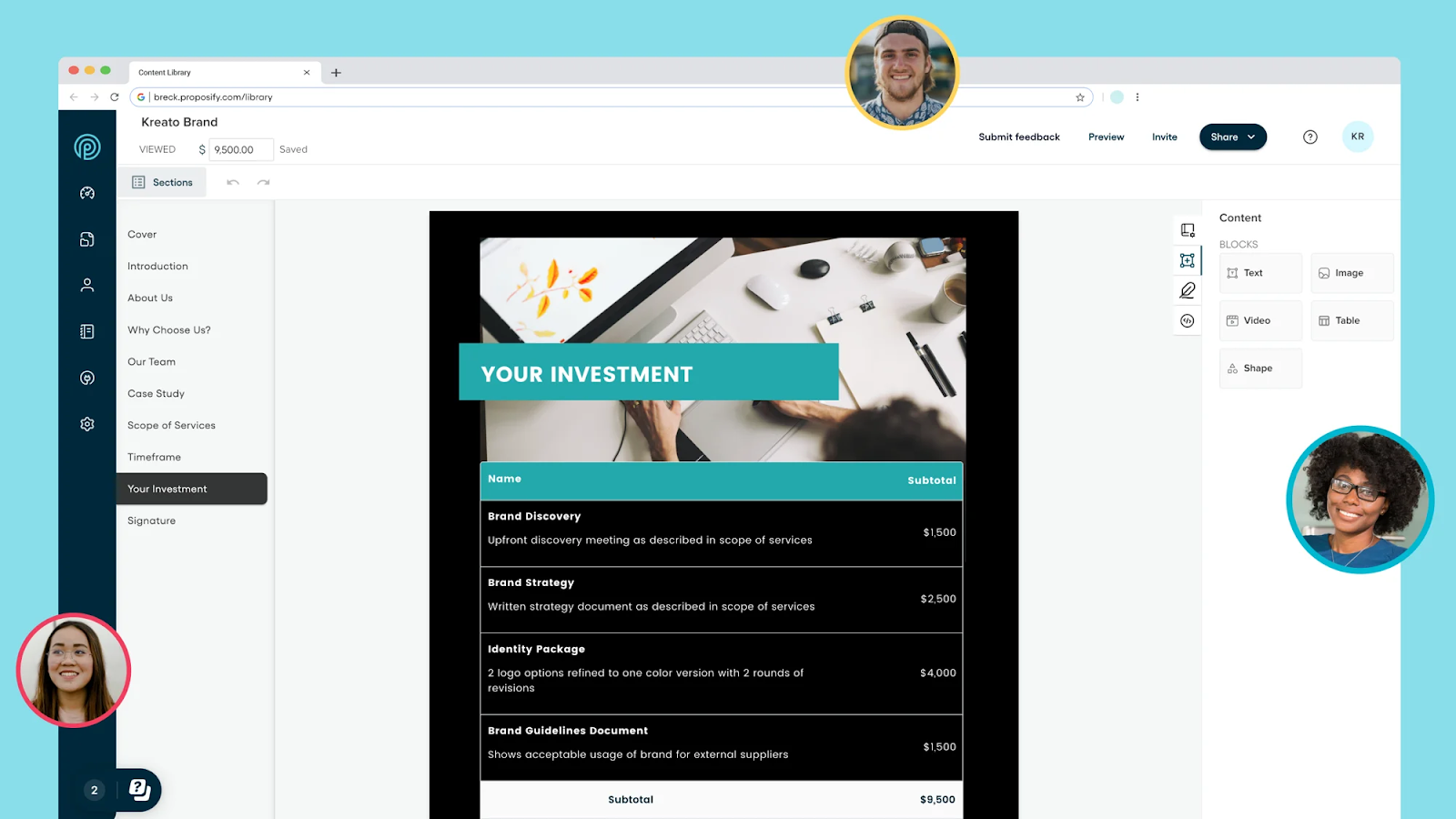 Proposify Editor