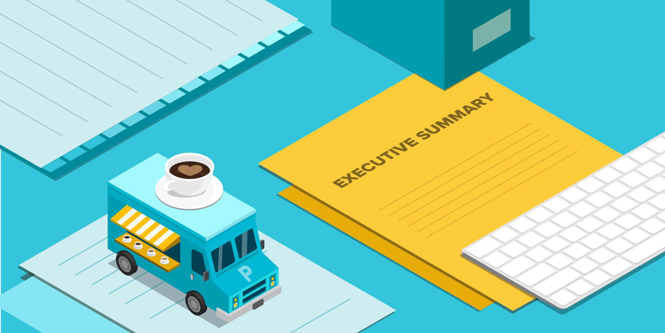 executive summary on office desk