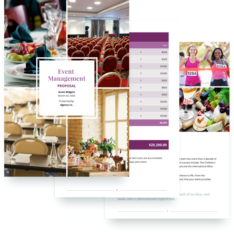 free event management proposal template