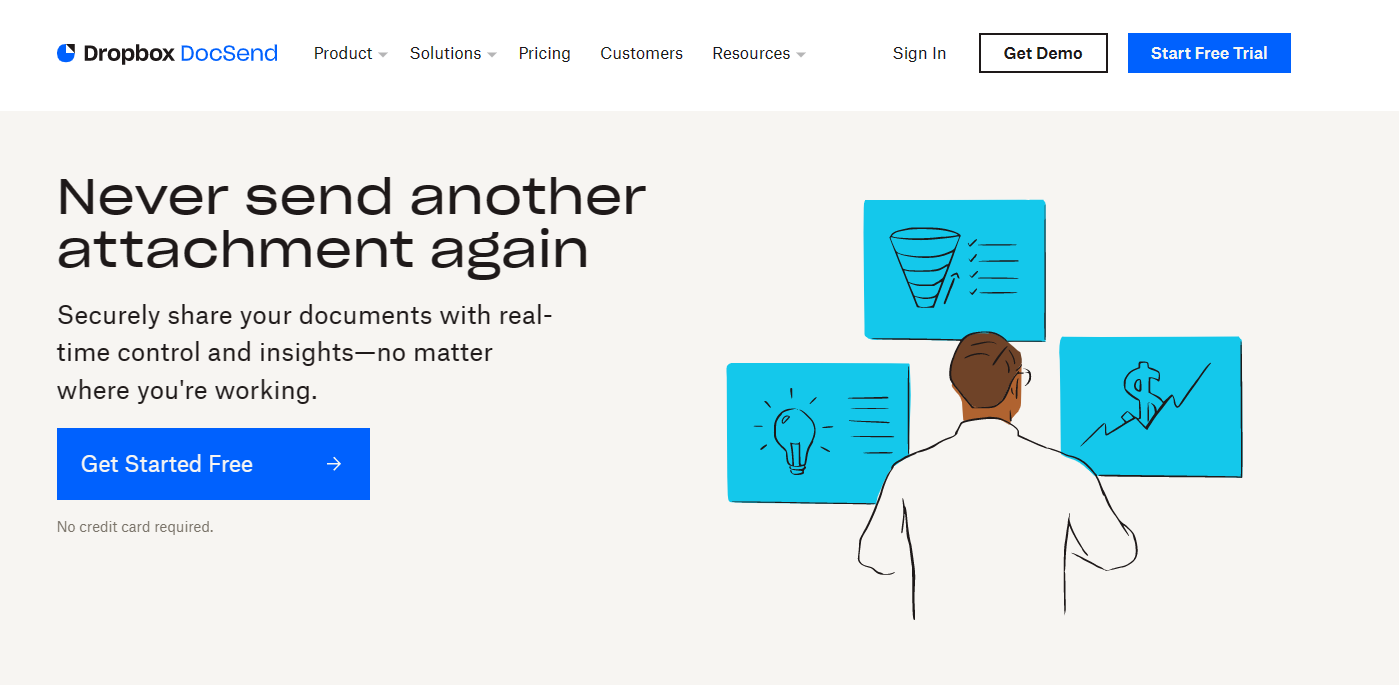 Screenshot of DocSend a Pandadoc alternative