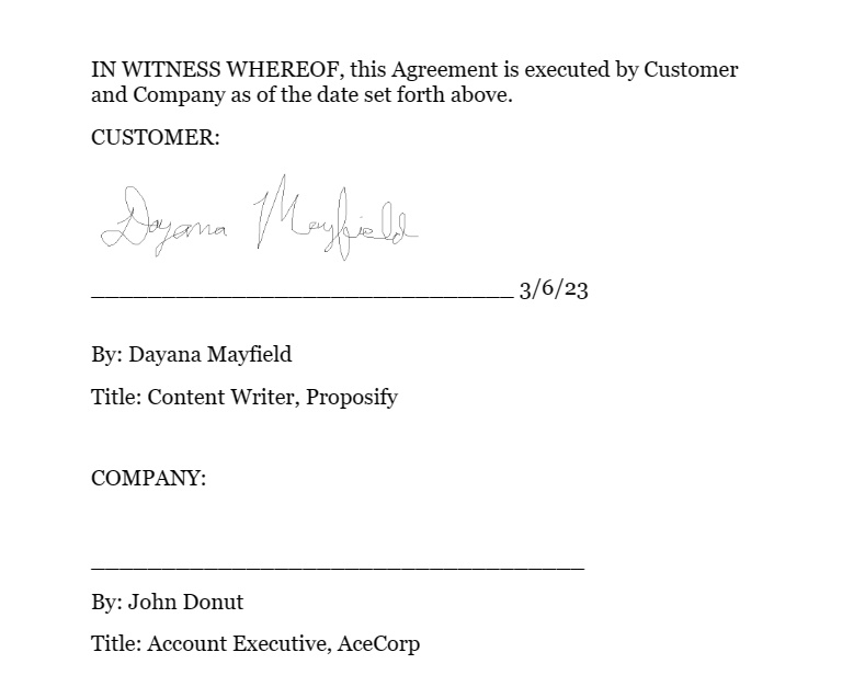 Resize e signature and set a date in google docs