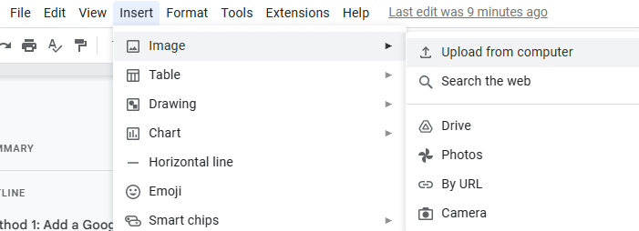 Upload e signature from computer in google docs