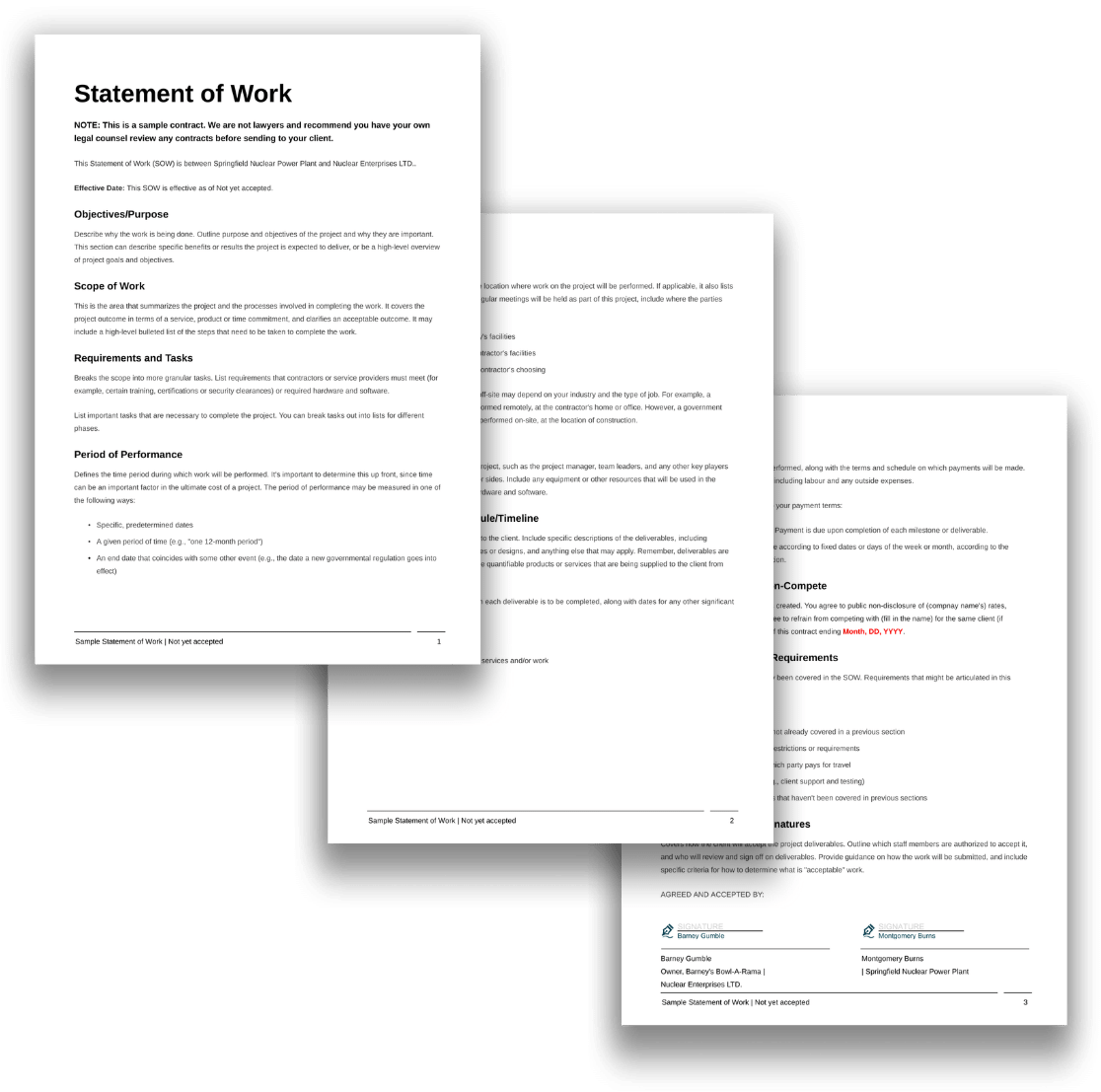 Statement of work template