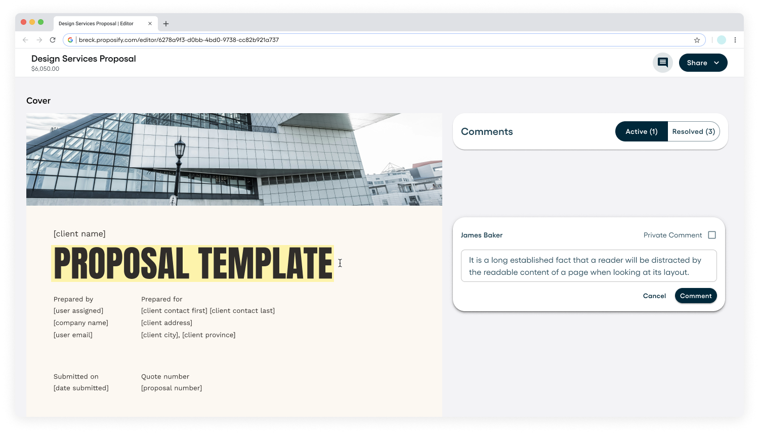 Comment on highlighted text