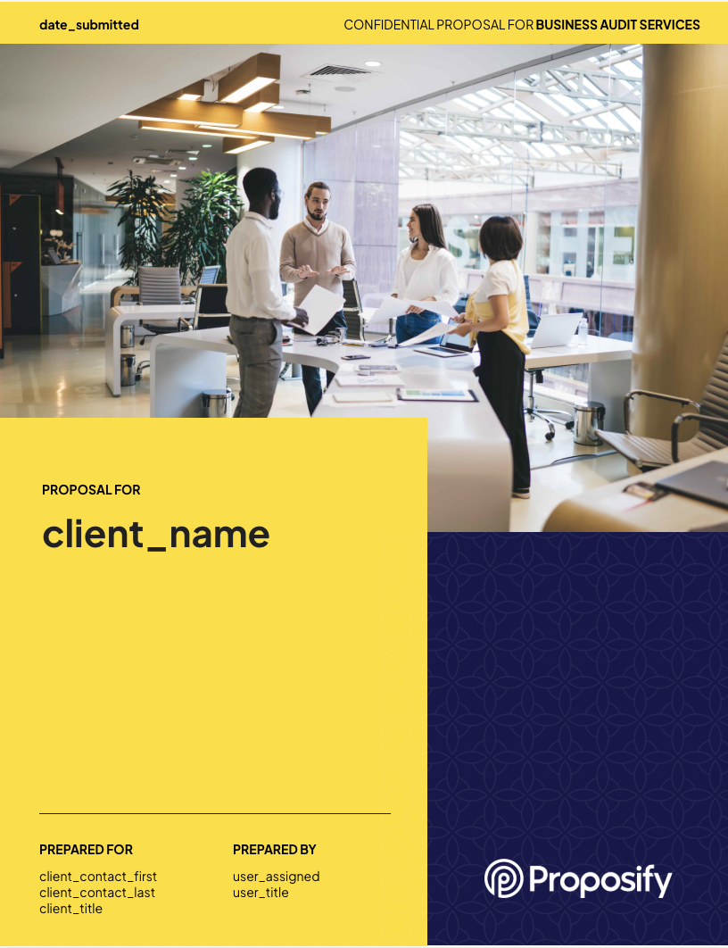 Business Audit Proposal Cover Image