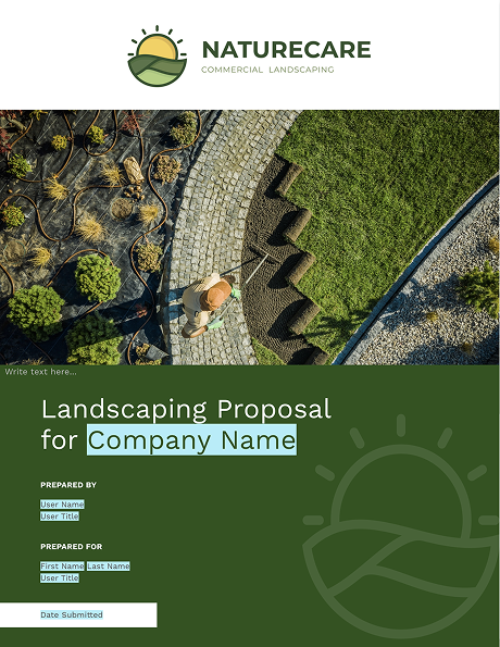 Landscaping Proposal Template Thumbnail