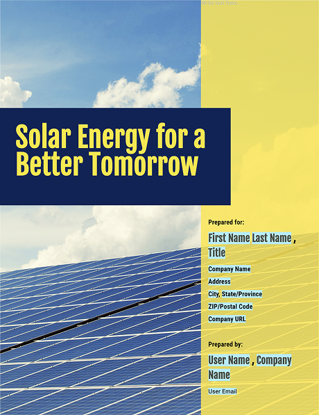 Solar Proposal Template Thumbnail