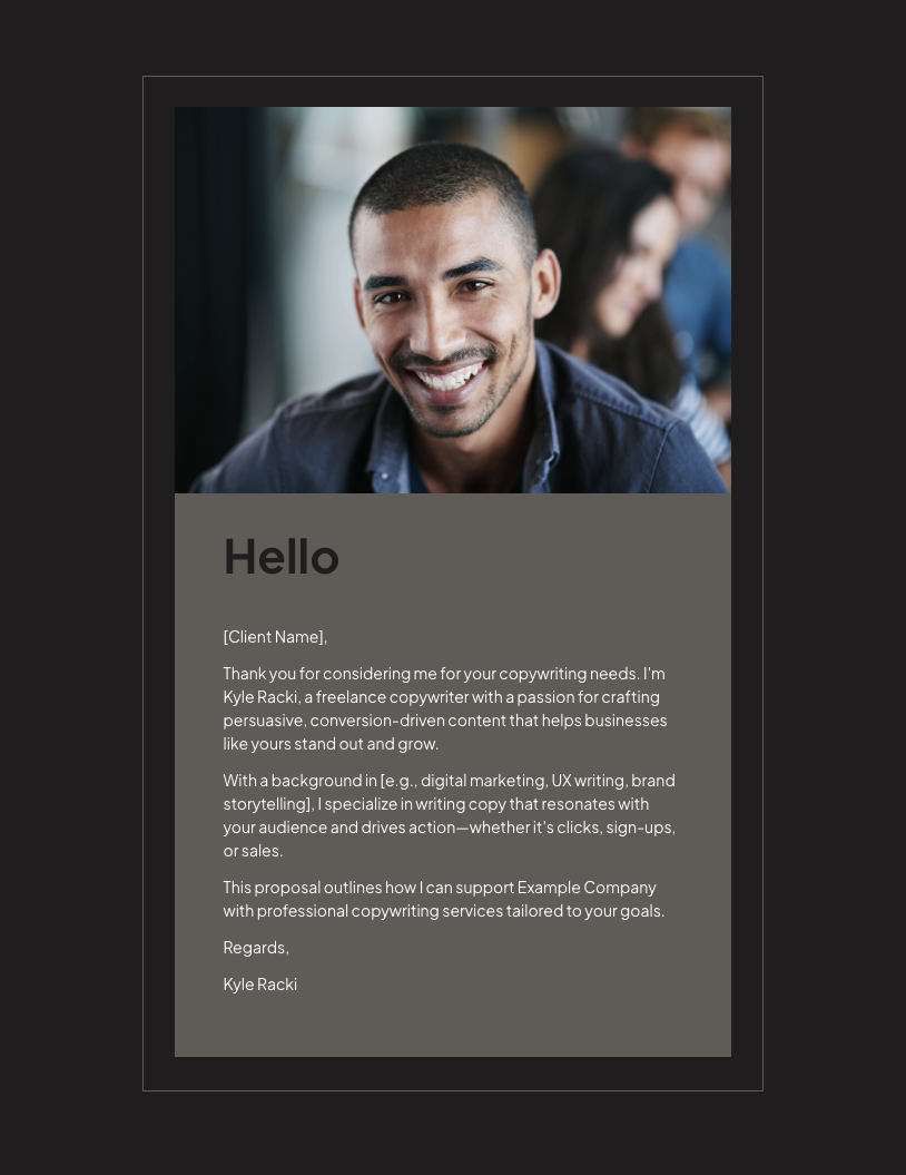 Copywriting Proposal Template