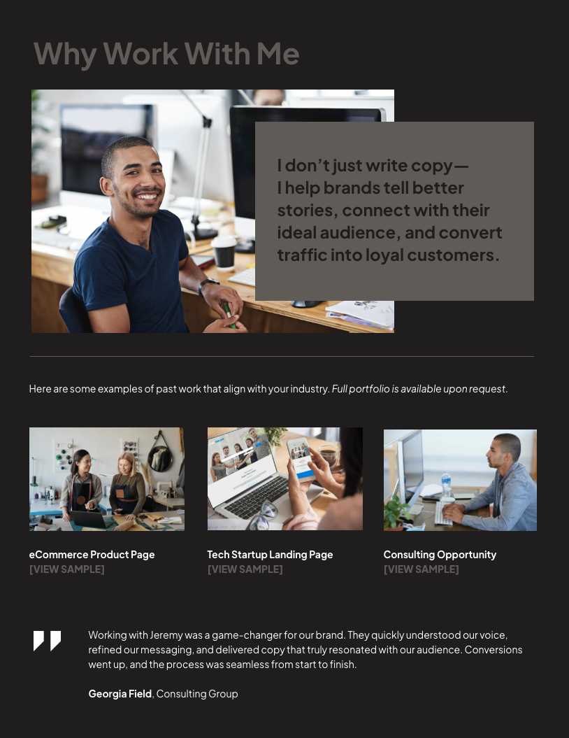 Copywriting Proposal Template