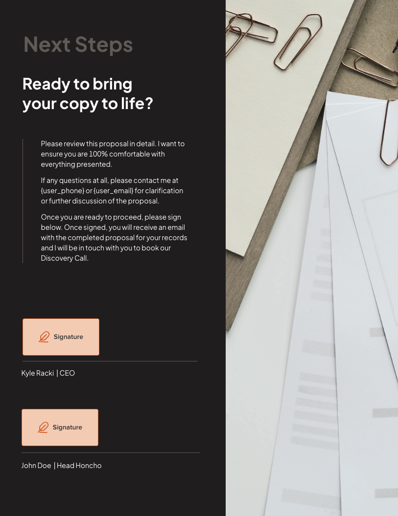 Copywriting Proposal Template