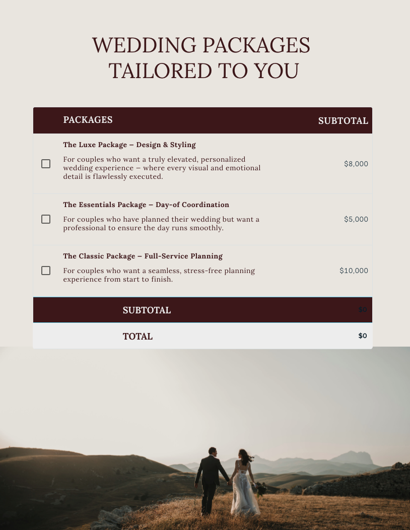 Wedding Planning Proposal Template