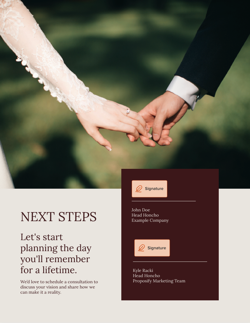 Wedding Planning Proposal Template
