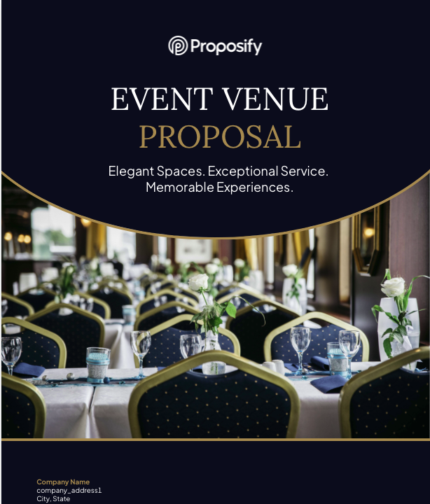 Hotel Event Venue Proposal Template Thumbnail