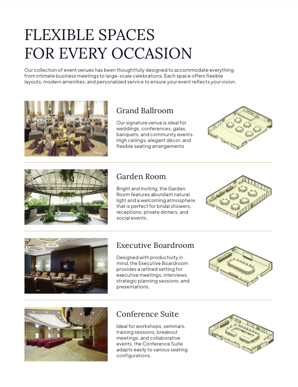 Hotel Event Venue Proposal Template