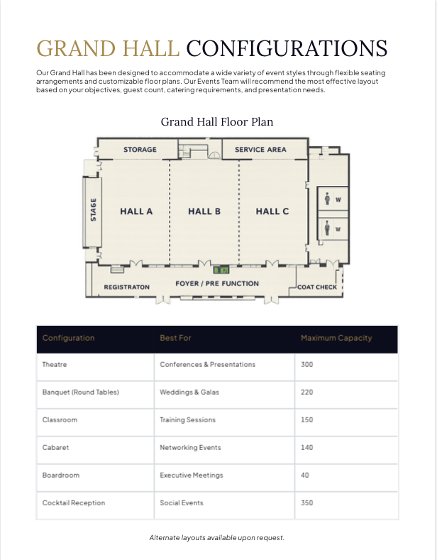 Hotel Event Venue Proposal Template
