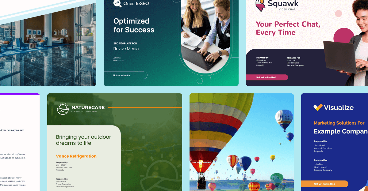 View our Proposal Templates